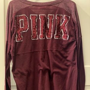 PINK Victoria Secret Long Sleeve w/Sequins